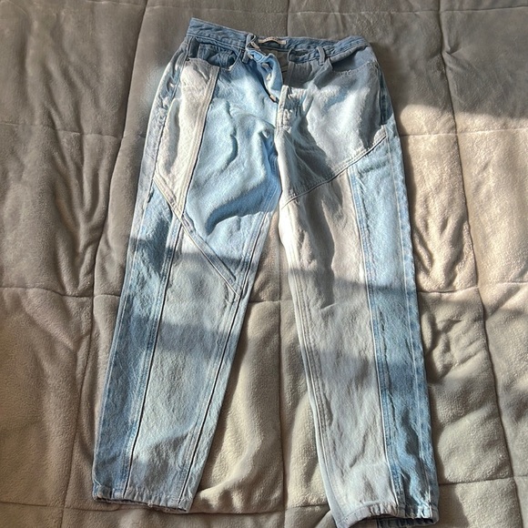 PacSun Denim - High rise hardly worn light blue patched jeans